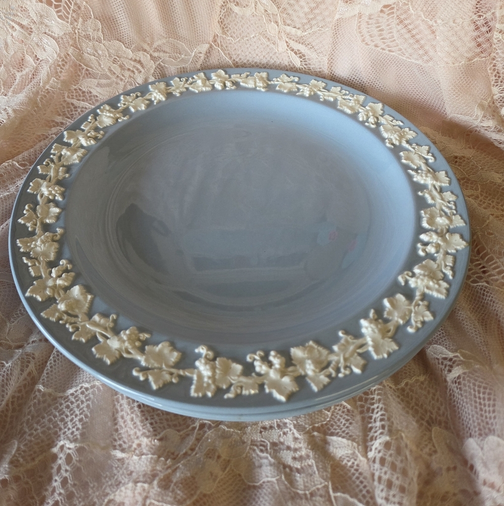 Rare Wedgwood Embossed Queen's Ware Dinner Plates (4 Plates)